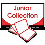 red monitor with a book in front, computer lessons for elementary icon